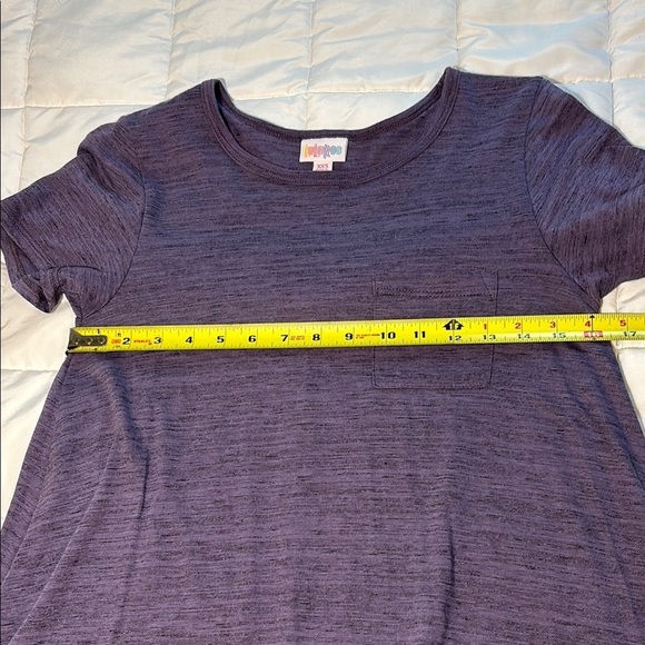 LuLaRoe Carly Purple High Low Dress with Raglan Sleeves - Picture 6 of 7